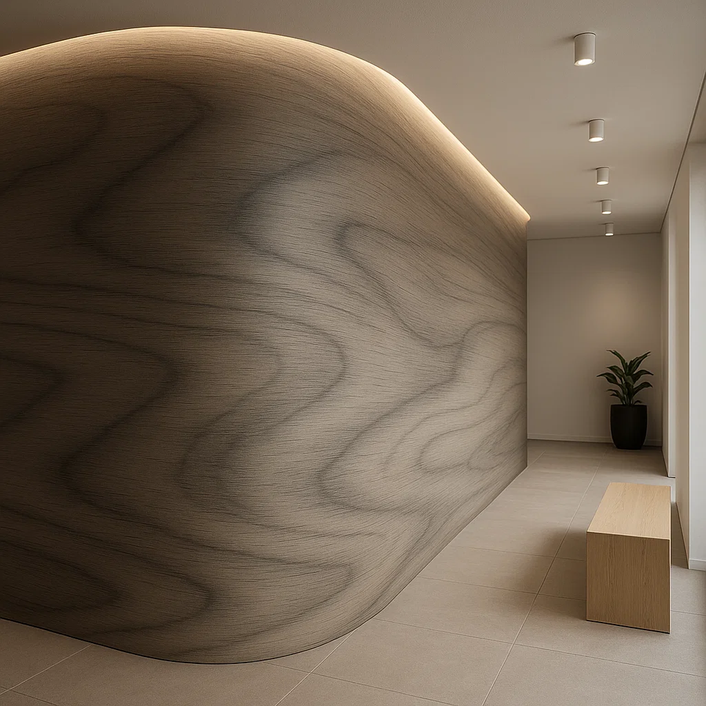 Flexible veneer interior application