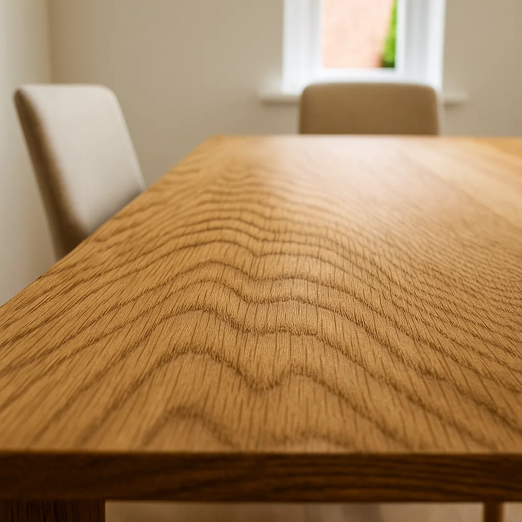 Natural veneer feature surface showcase