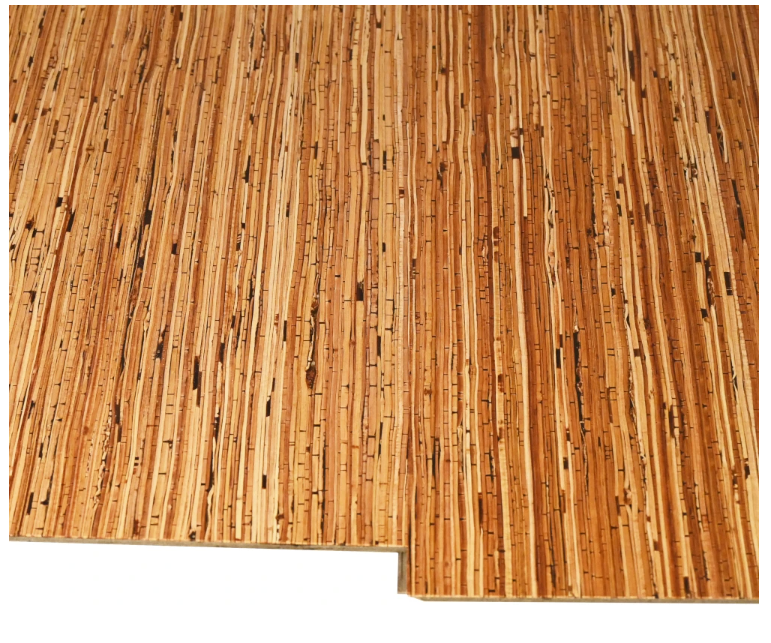 Betula flooring on strawboard substrate