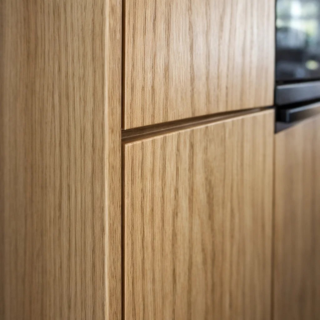 Natural veneer bespoke interior project