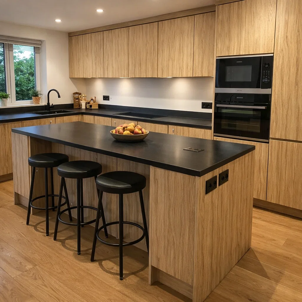 Natural veneer furniture and interior application